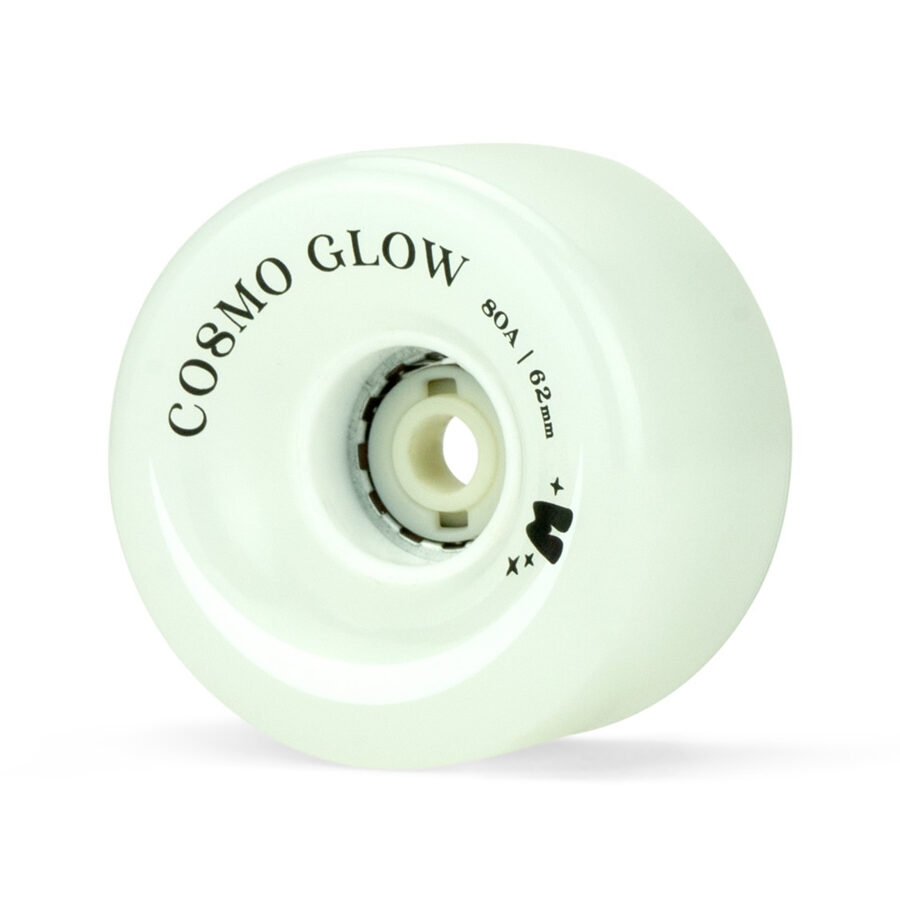 Moxi Cosmo Glow 62mm 80a Wheels - White Rain Glow (4 Pack)